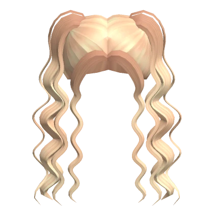 Wavy Pigtail Hair in Blonde