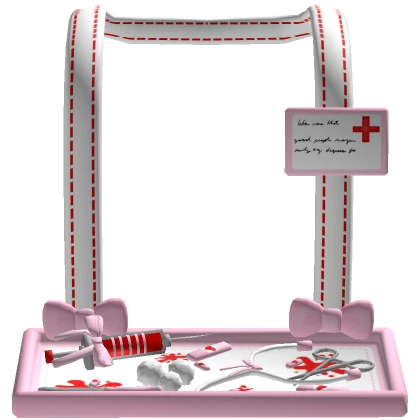 ♡ Cutesy pink & red nurse tray ♡