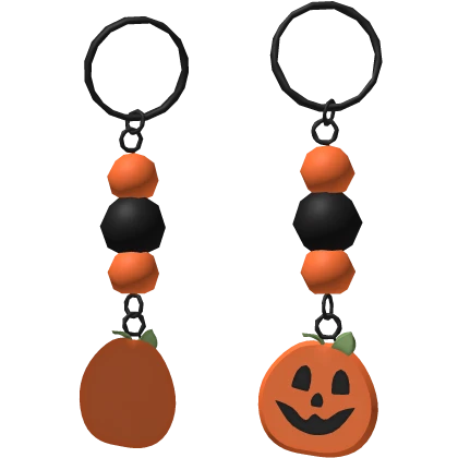 Halloween Pumpkin Earrings Black