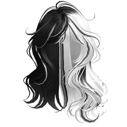 Black & White Lush Romantic Wavy Hair