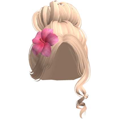 Pretty Summer Flower Girly High Bun (Blonde)