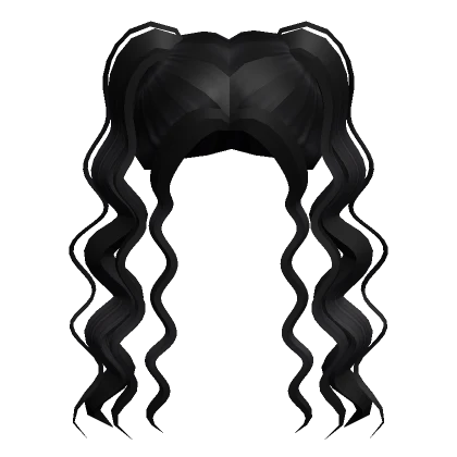 Wavy Pigtail Hair in Black