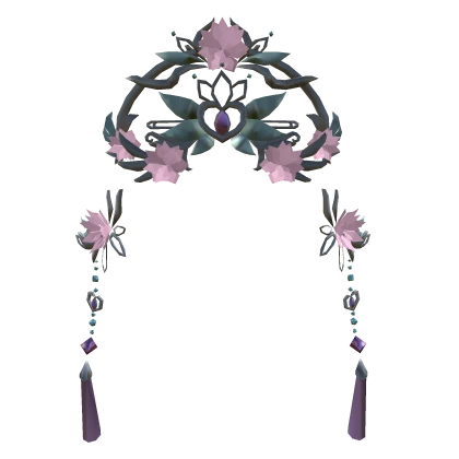 Imperial Floral Headband (Pink)