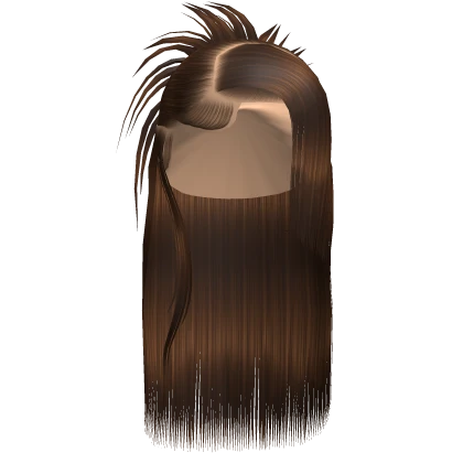 ☆ | Brown Spiky Half Updo