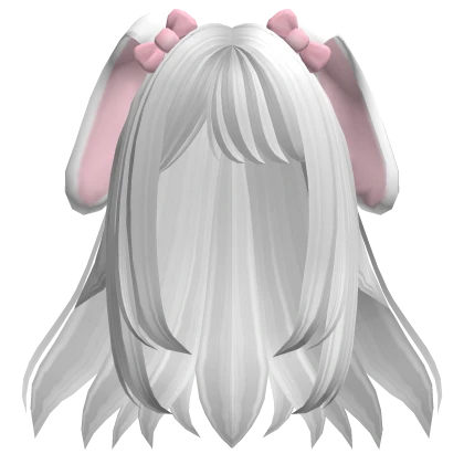 ♡ Kawaii Anime Bunny Hair (White)