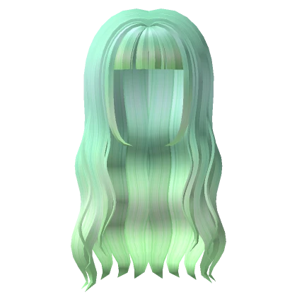 Green Straight Wavy Hair