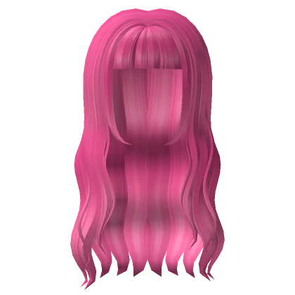 Hot Pink Straight Wavy Hair