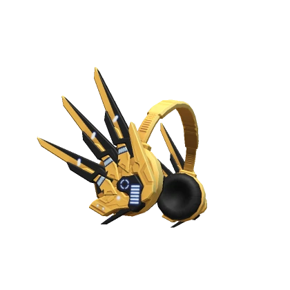 BLACK / GOLD Cyber Winged Headphones	