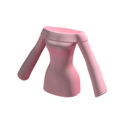 Off Shoulder Short Dress Pink