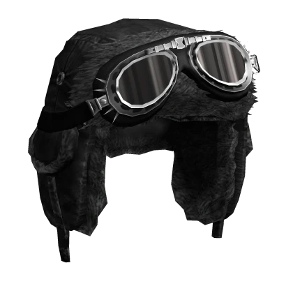 Black Winter Ushanka w/ Spiked Goggles