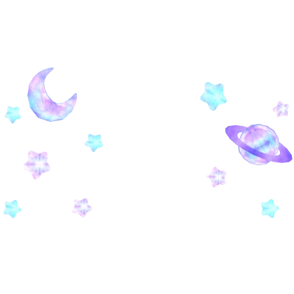 ♡ Cute Galactic Space Aura Purple Blue Pastel ♡