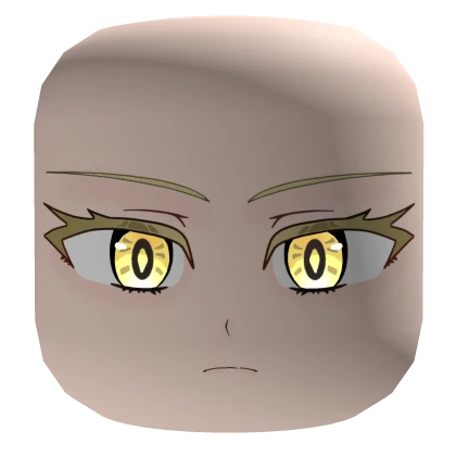 Yellow Eyes Serious Face
