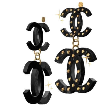 Luxury CHANEL CC Earrings In Black