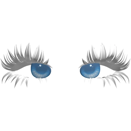 ♡ girly anime white lashes (blue eyes)