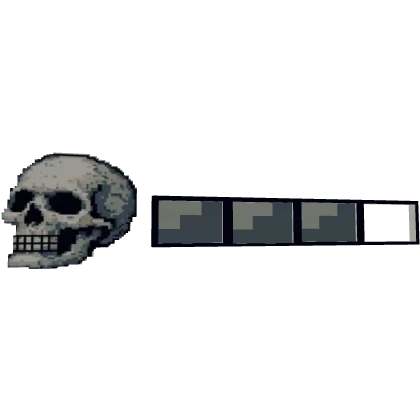 skull skeleton health bar [Code: BarraCraneal]