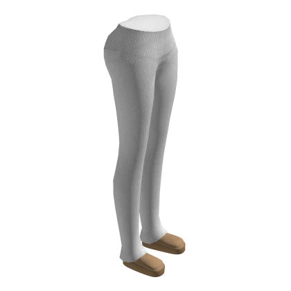 🤍 White Yoga Pants Fit and Flair Leggings