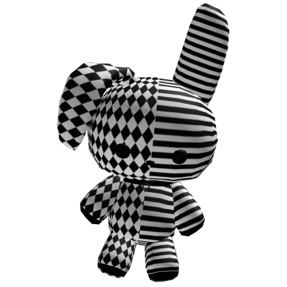 Patterned Jester Goth Spooky Bunny Plush