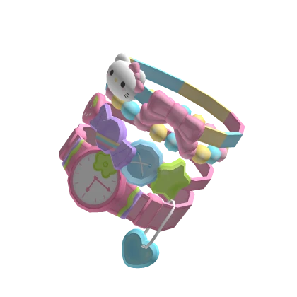 𐔌 cute decora kandi harajuku rainbow bracelet