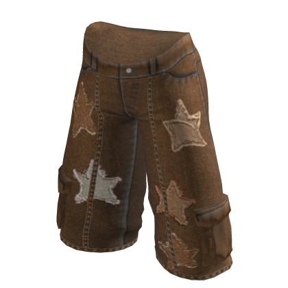 Brown Y2K Baggy Shorts