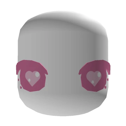 🍀Pink Heart Eyes Mask White