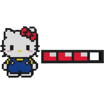 Hello Kitty health bar red