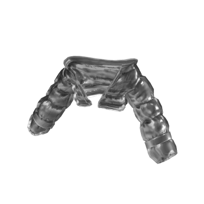 Silver oversized puffer coat gaming jacket