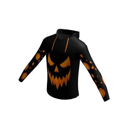 Halloween Black Sweatshirt Orange Pumpkin Glow HD