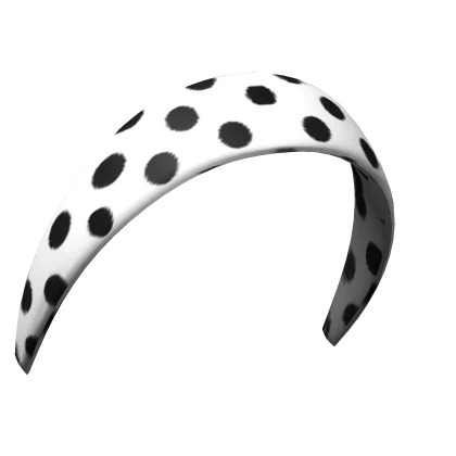 White Kawaii Polka Dot Headband