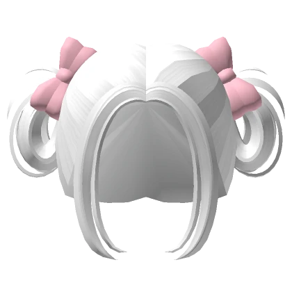 White Fairy Pigtails with Pink Bows