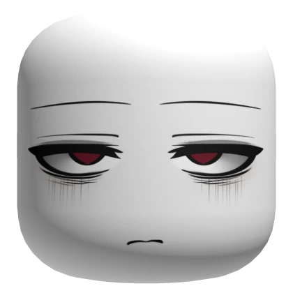 Dead Inside Face With Red Eyes - White