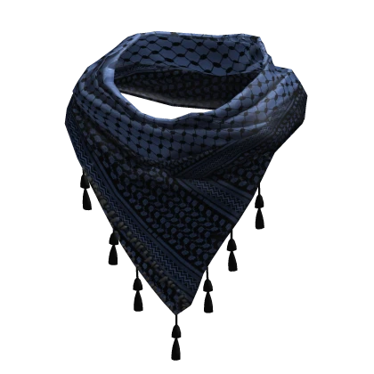 Arabian Keffiyeh Scarf - Blue - Woman Rig