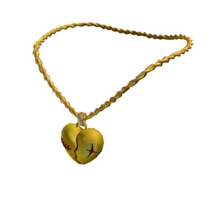 Hearbroken necklace on gold chain - DRESSX