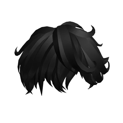 Black Messy Anime Hairstyle