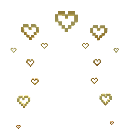 Gold Confetti In Heart Pixel ♥ 