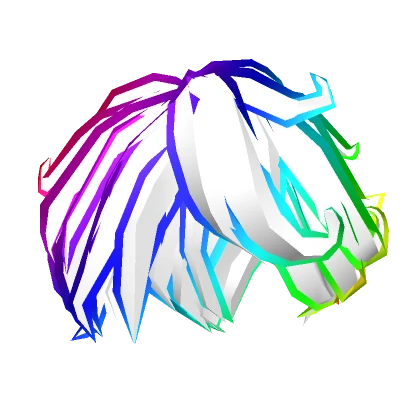 White Rainbow White 3D Hair