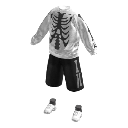 White Sweater Jorts Outfit