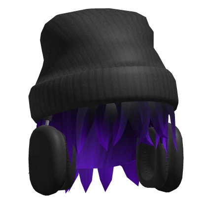 Messy Hair w/ Headphones & Y2K Beanie