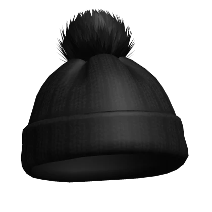 Black Essential Winter Bobble Hat