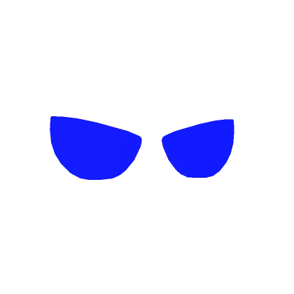 Glowing Eyes Cartoony Royal Blue