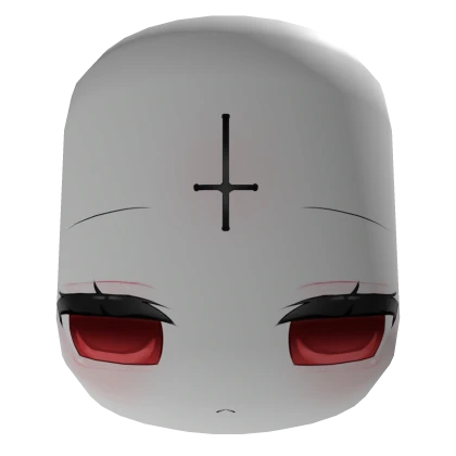 ♡ gothic red eyed chibi face