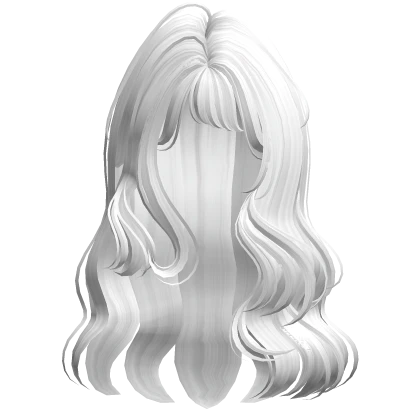 Wavy Curly Half Tucked Hair (White)