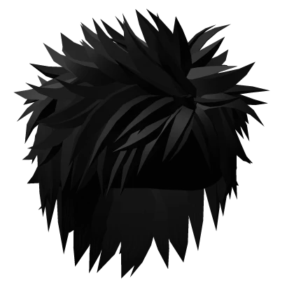 Short Spiky Anime Punk Scene Boy Hair in Black