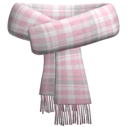 Pink Plaid Scarf