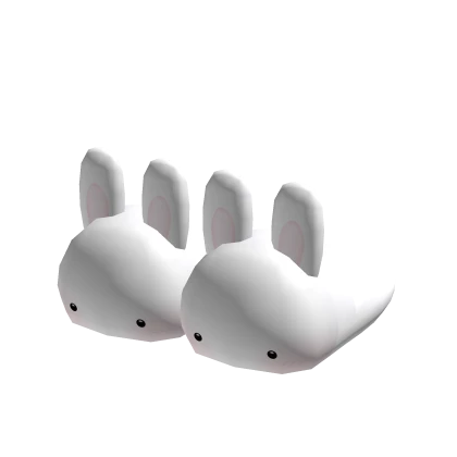 ♡ : 3.0 derpy baby bunnies slippers white