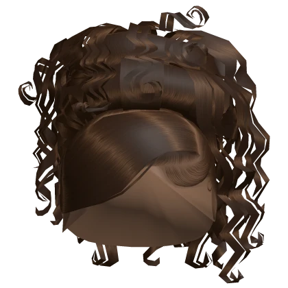 ☆ Brown Messy Curly Updo