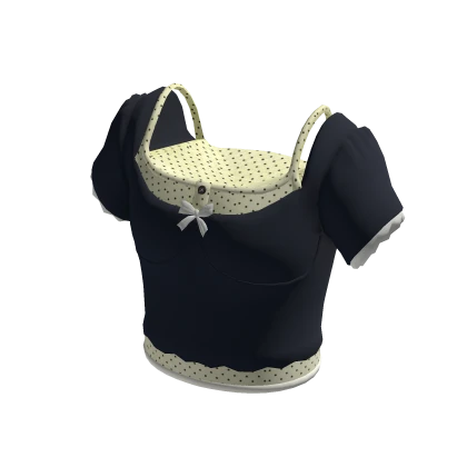 Blue Polka Dot Crop Top