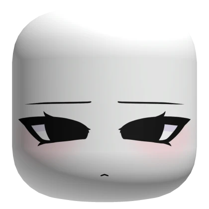 Cute Shy Chibi Face - White