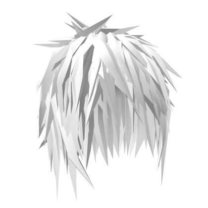 White Anime Messy Boy Emo Hair