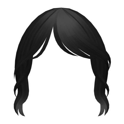 Swept Wavy Bangs in Black