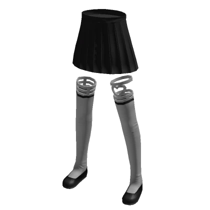 Cute Anime Uniform Skirt - Black Grey